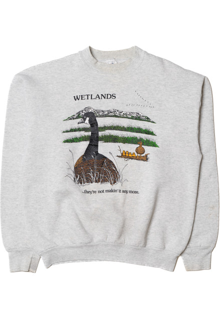 Vintage 1990 "Wetlands" Geese Sweatshirt