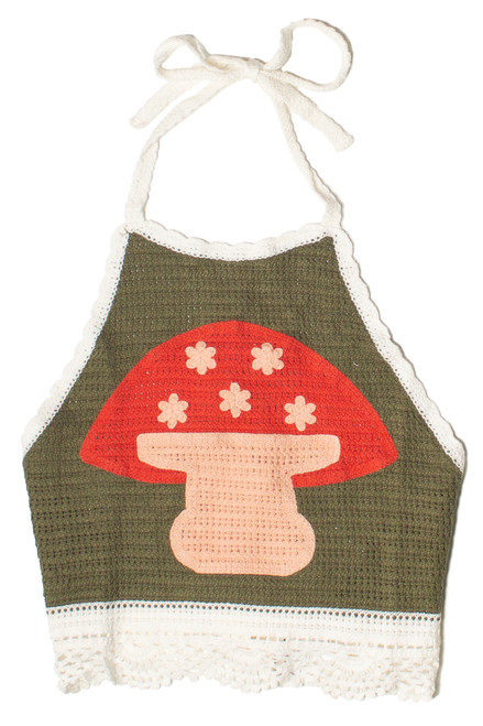Crochet Mushroom Halter Top