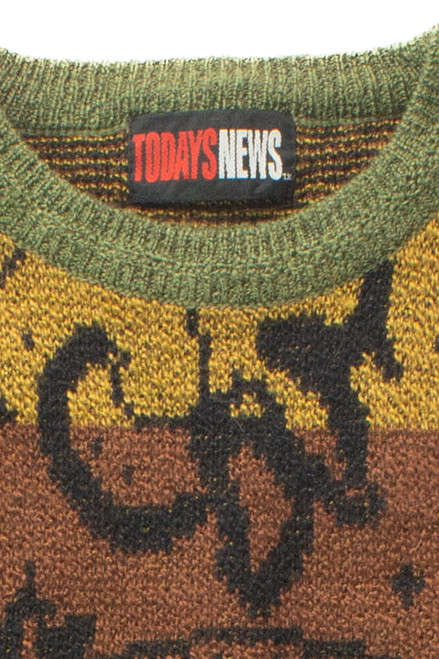 Vintage Todays News 80s Sweater 4428