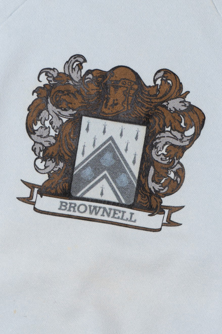 Vintage "Brownell" Coat Of Arms Raglan Sweatshirt