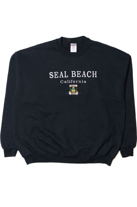 Vintage "Seal Beach California" Embroidered Sweatshirt
