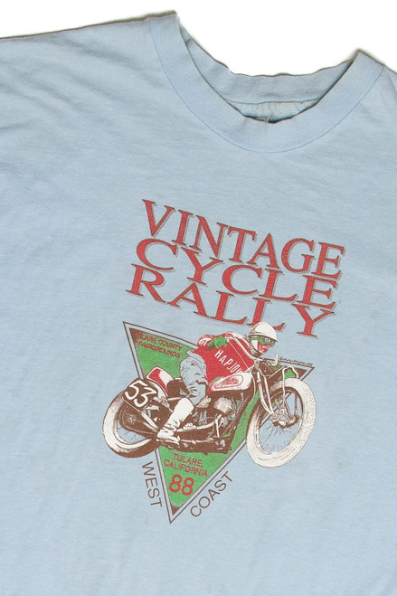 Vintage Tulare CA Vintage Cycle Rally T-Shirt (1988)