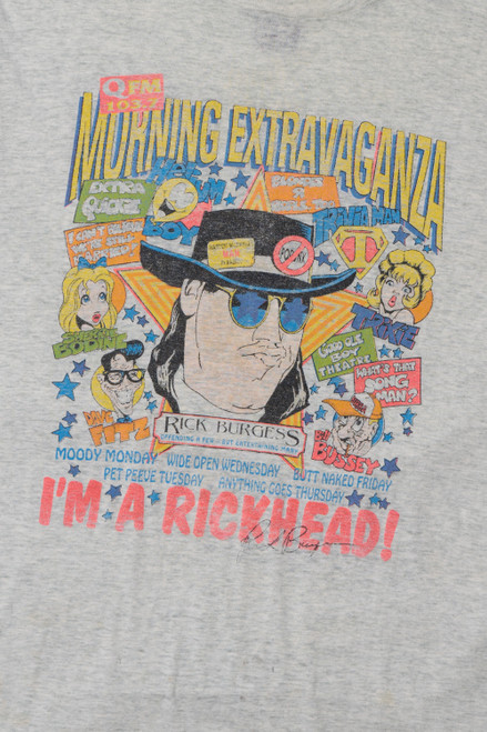 Vintage 103.7 Q FM Radio "I'm A Rickhead!" T-Shirt