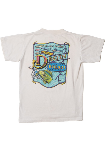 Vintage 1993 "Destin Fishing Rodeo" Pocket T-Shirt