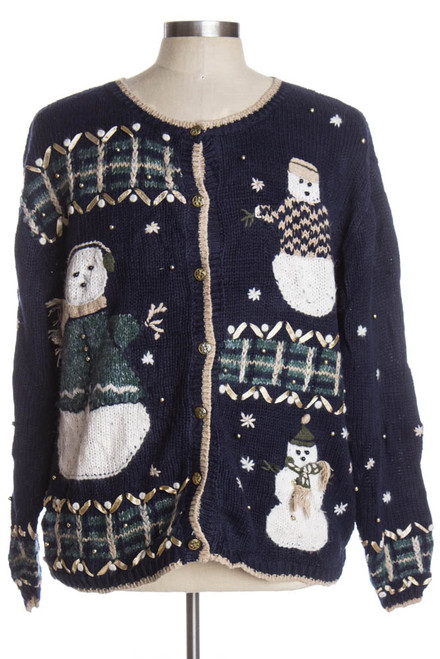 Blue Ugly Christmas Cardigan 38364