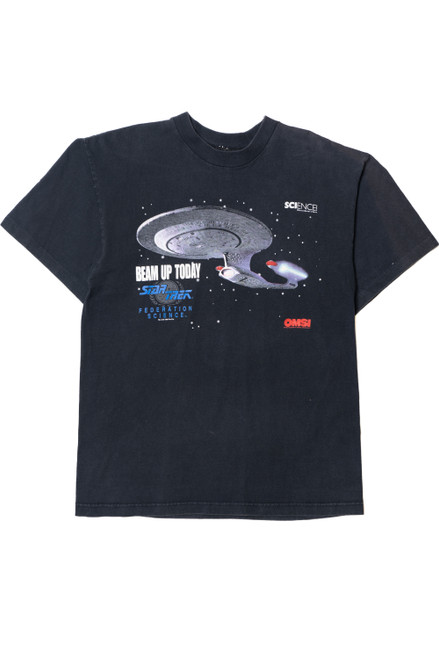 Vintage Star Trek "Beam Up Today" Federation Science T-Shirt (1990s)