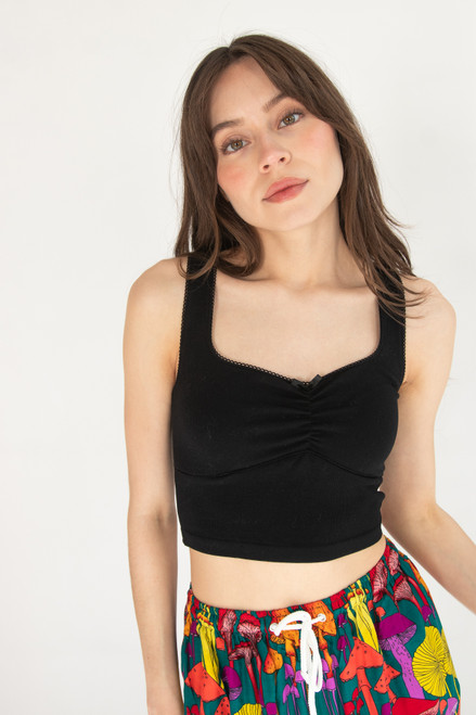 Ruched Bow Crop Tank 