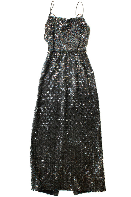 Vintage Norman Berg Black Sequin Dress
