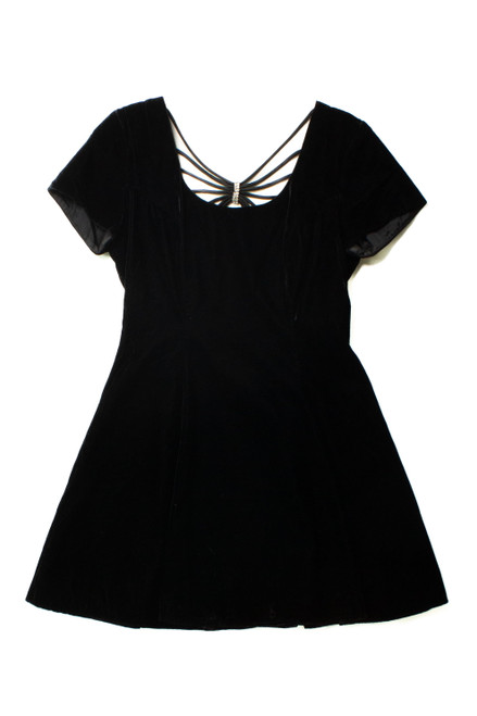 Vintage Rhapsody Black Velvet Dress