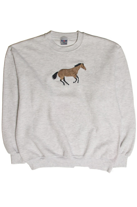 Vintage Horse Embroidered Sweatshirt