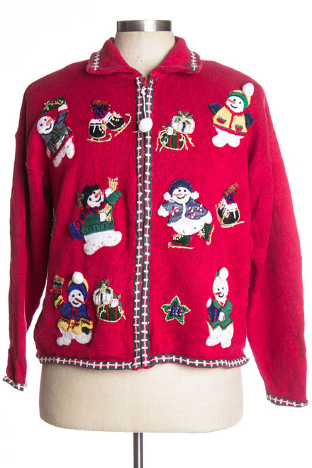 Red Ugly Christmas Cardigan 37080