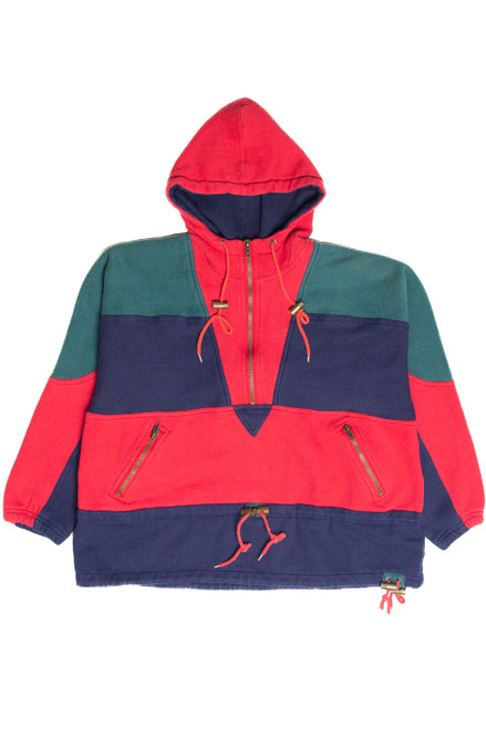 Vintage Active Frontier Color Block Hooded Sweatshirt