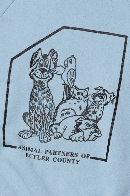 Vintage "Animal Partners Of Butler County" Dogs & Pets Sweatshirt