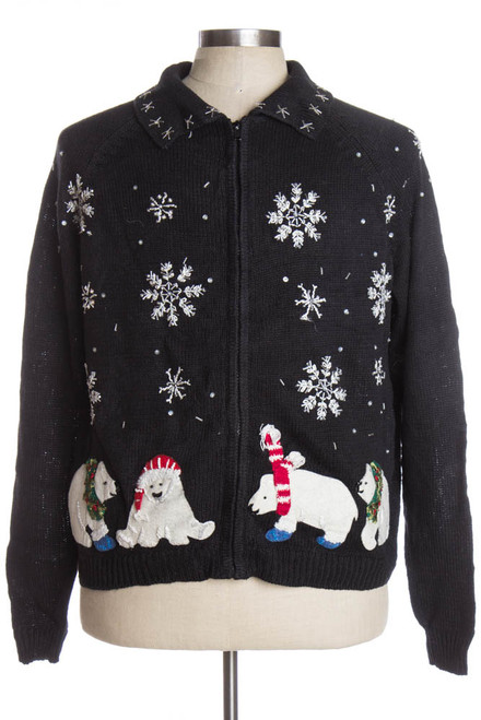 Black Ugly Christmas Cardigan 38365