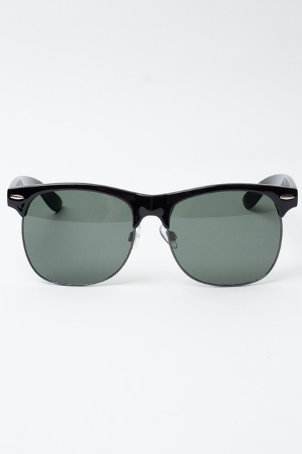 Retro Half Frame Sunglasses