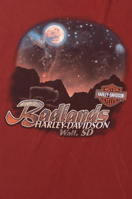  Harley Davidson "Badlands" Scenic Night Sky T-Shirt