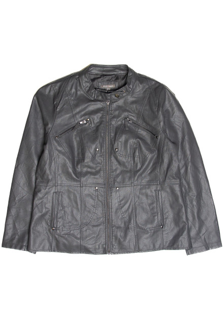 Roz & Ali Pleather Jacket