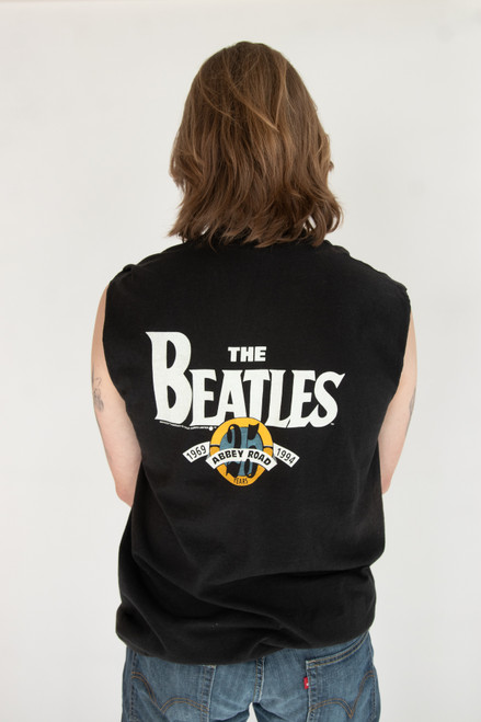 Vintage Beatles Abbey Road 25 Years Cutoff Sleeve T-Shirt (1994)