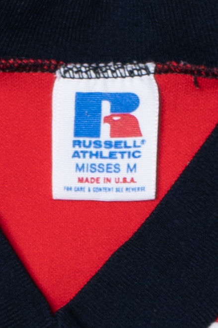Vintage "Bluffs" V Neck Russell Athletic Nylon Jersey