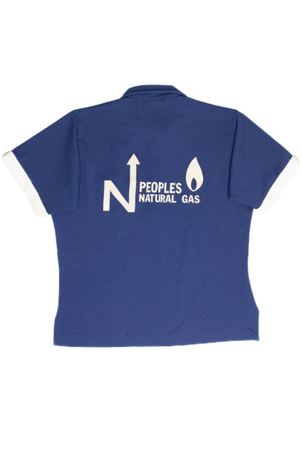 Vintage Peoples Natural Gas Two Tone Polo Shirt