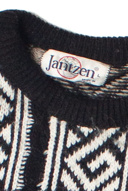 Vintage Jantzen Cable Knit Detail 80s Sweater