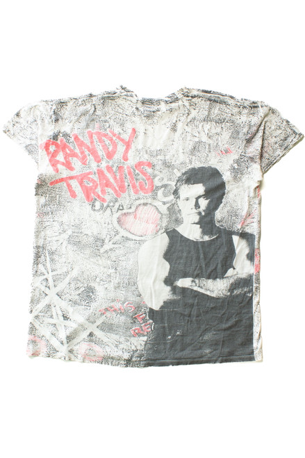 Vintage Randy Travis All Over Graphic T-Shirt (1990s)