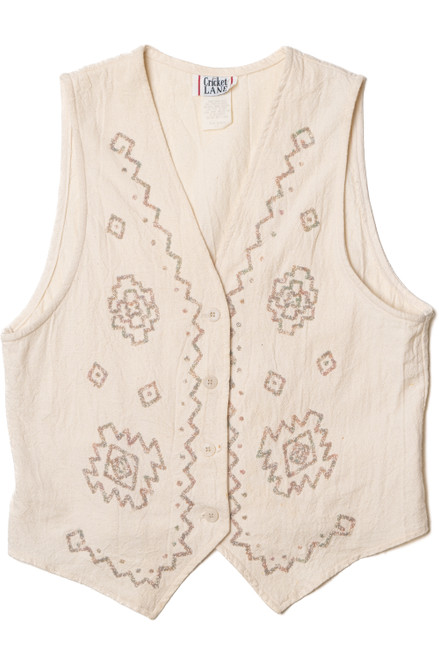 Vintage Beaded Lightweight Cricket Lane Vest