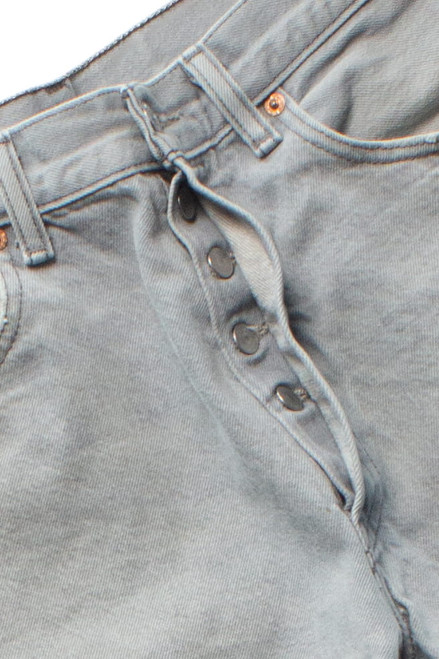 Gray Levi's 501 Button Fly Cut Off Shorts (sz. 34)