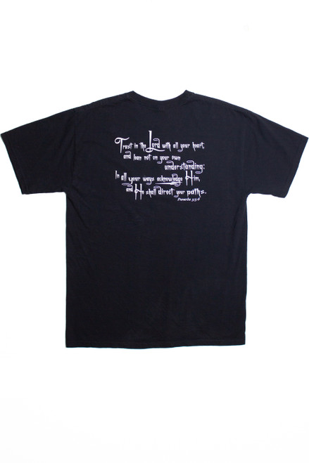 "You Hold Me By My Right Hand" Religious Front/Back Print T-Shirt