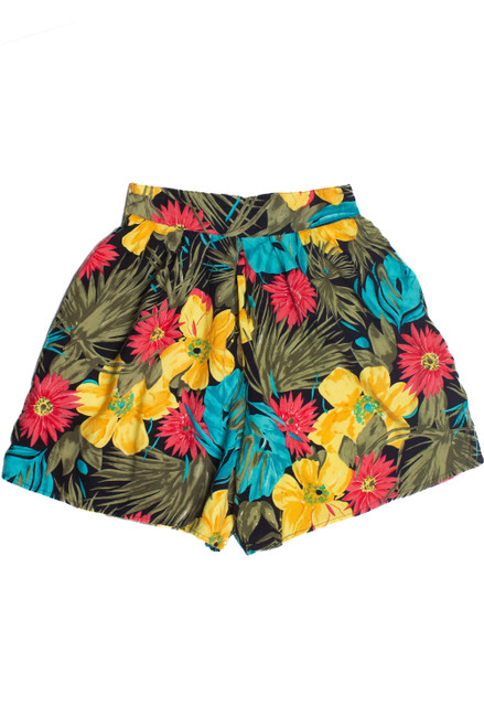 Vintage Floral High Waisted Lightweight Jaclyn Smith Shorts