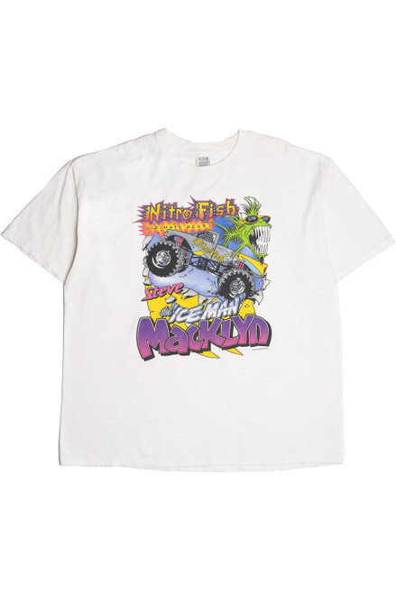 Vintage Nitro Fish Steve Macklyn Monster Truck T-Shirt