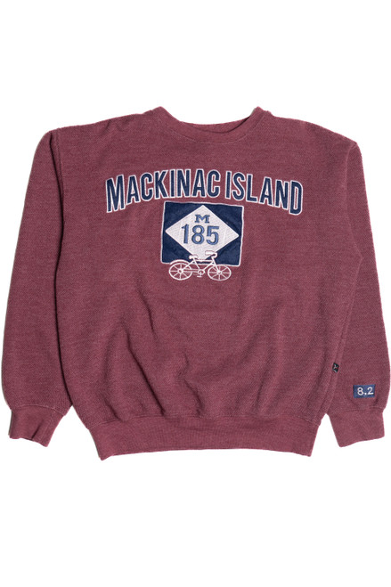 "Mackinac Island" Embroidered Bike Sweatshirt