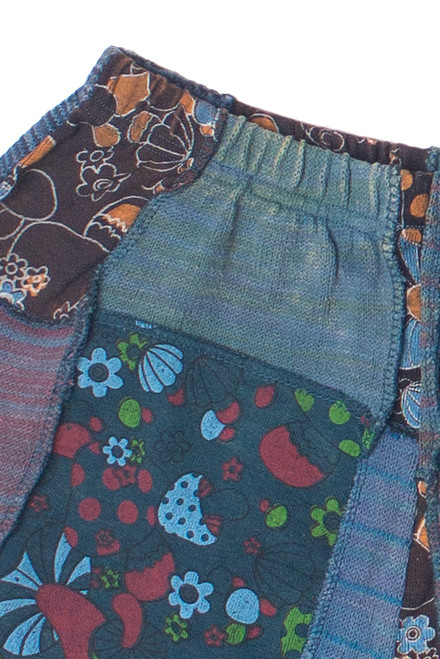 Knit Patchwork Shorts
