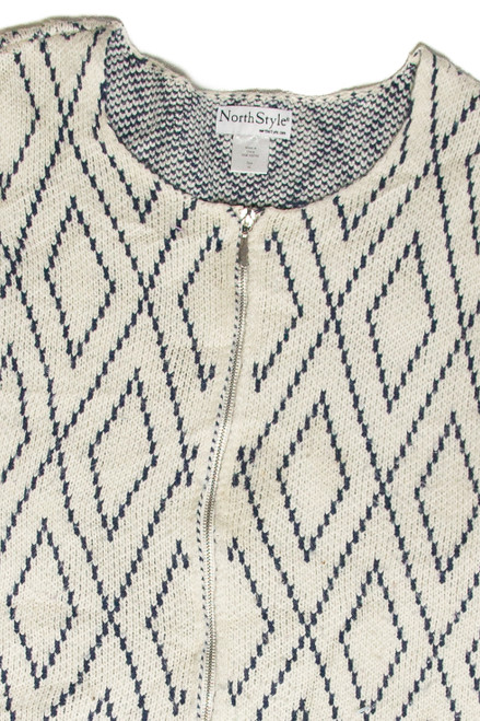 Vintage North Style Zip Up Cardigan