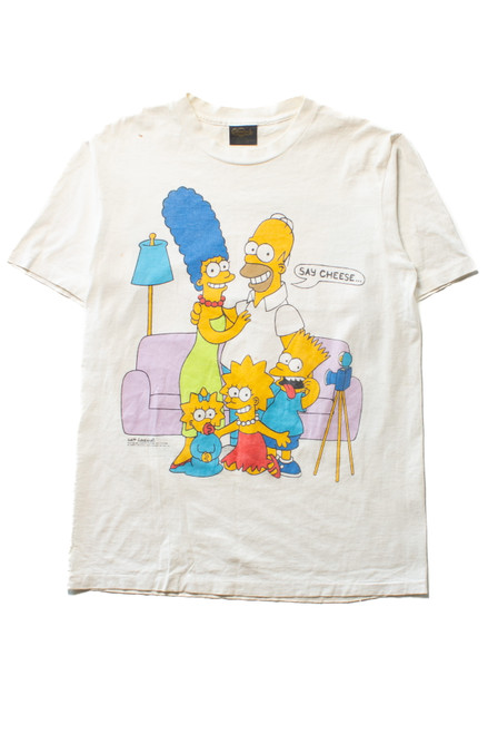 Vintage The Simpsons Portrait Say Cheese T-Shirt (1989)