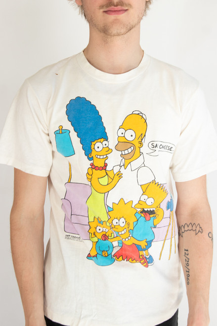 Vintage The Simpsons Portrait Say Cheese T-Shirt (1989)