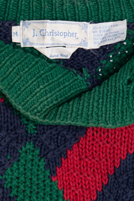 Vintage Hand Knit J. Christopher 80s Sweater