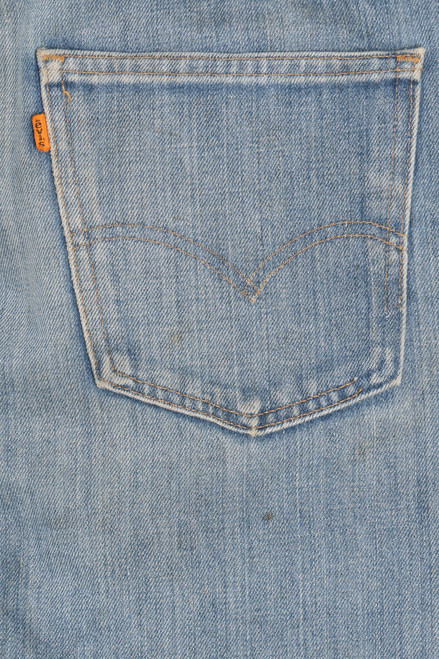 Vintage Levi's 1970's Orange Tab Distressed Denim Jeans