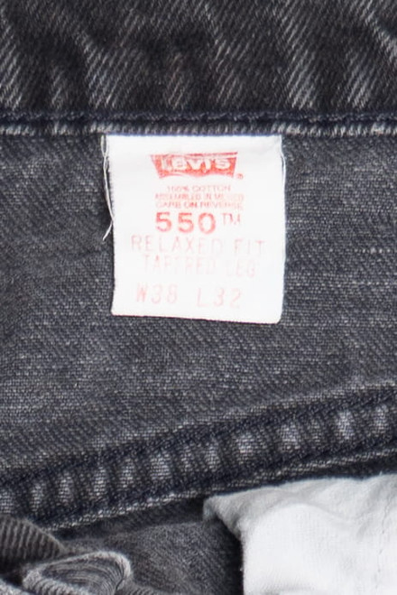 Vintage Levi's 1990's 550 Orange Tab Faded Black Denim Jeans