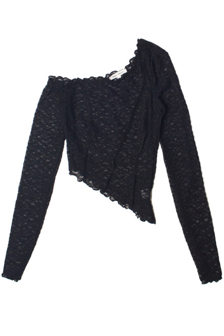 Long Sleeve Asymmetrical Lace Top