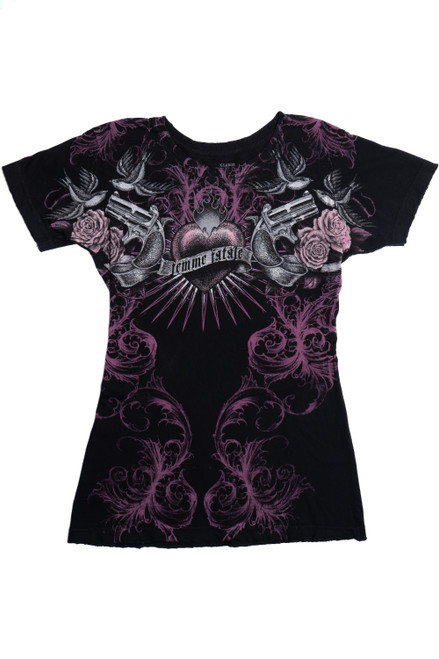 "Femme Fatale" Sinful All Over Print T-Shirt