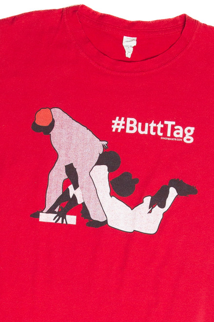 Recycled #ButtTag Baseball T-Shirt