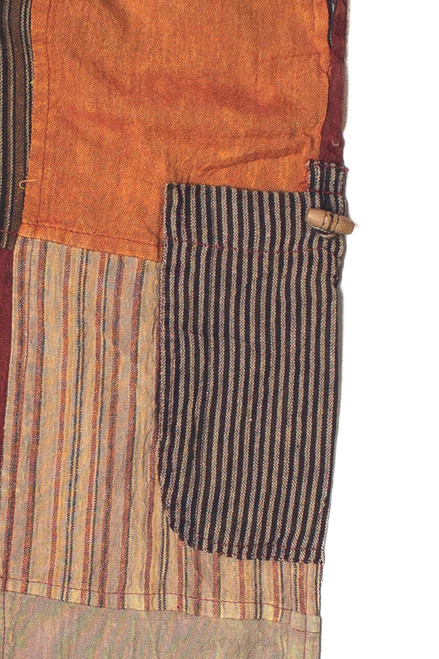 Rust Striped Patchwork Pants