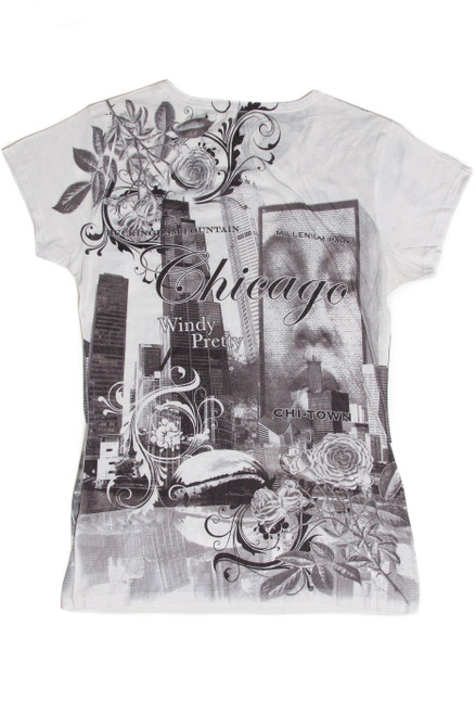 Chicago Rhinestone All Over Graphic T-Shirt