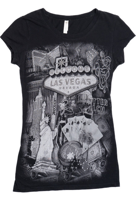 Las Vegas Nevada Y2K Collage-Style T-Shirt