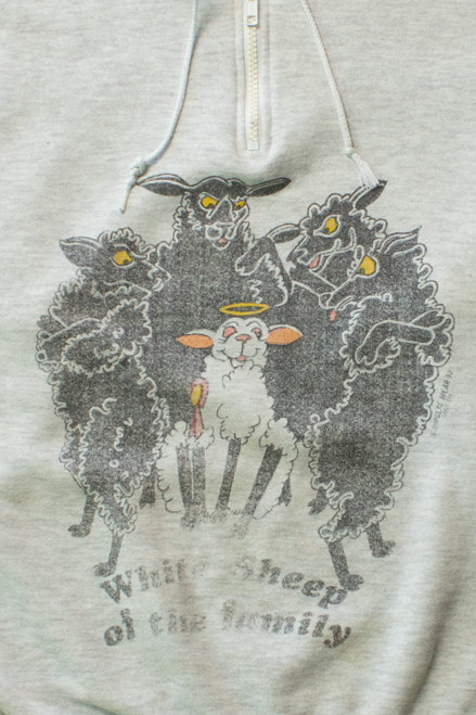 Vintage White Sheep Quarter Zip Sweatshirt (1992)