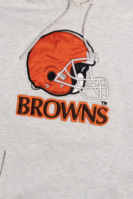 Vintage Cleveland Browns NFL Embroidered Hoodie Sweatshirt