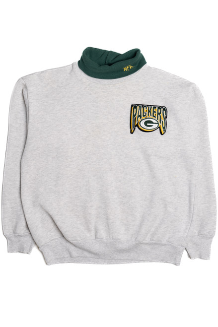 Vintage Green Bay Packers NFL Embroidered Turtleneck Sweatshirt