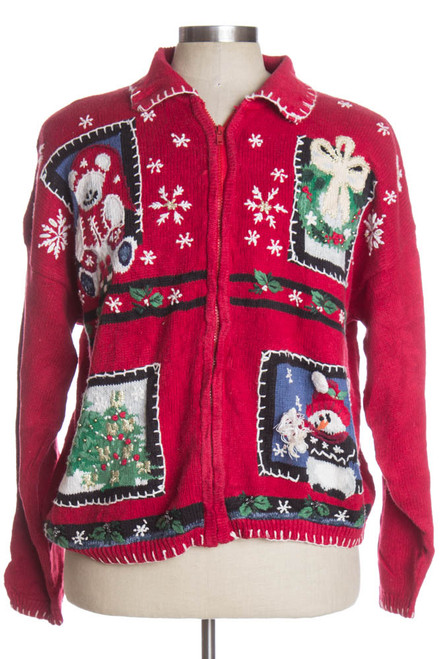 Red Ugly Christmas Cardigan 37539