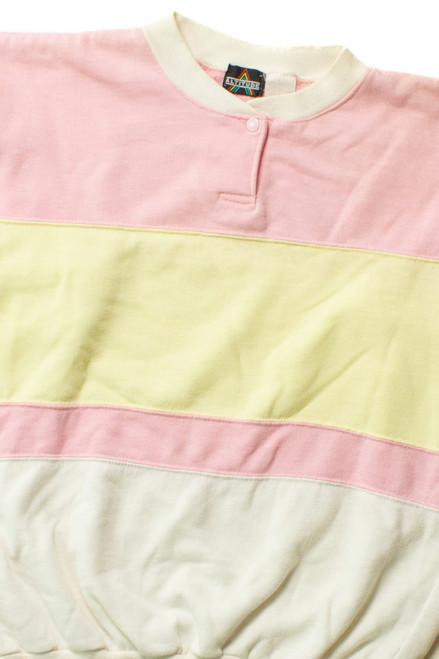 Vintage Pink & Yellow Pastel Sweatshirt (1980s)